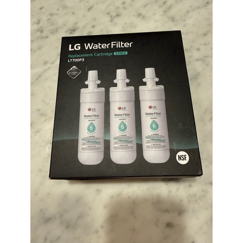 LG LT700P3 Refrigerator Water Filter Replacement Cartridge Genuine 3 Pack